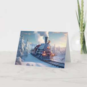 Weihnachtzug Feiertagskarte