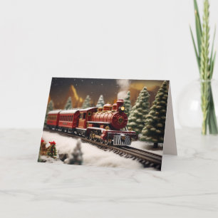 Weihnachtzug Feiertagskarte