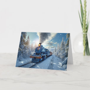 Weihnachtzug Feiertagskarte