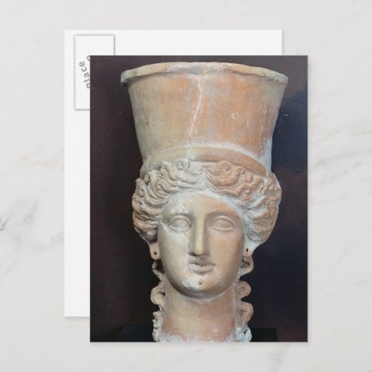 Weihrauchbrenner des Kopfes eines Weibchens Postkarte (Vorne/Hinten)