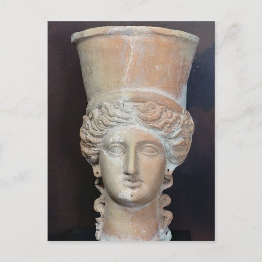 Weihrauchbrenner des Kopfes eines Weibchens Postkarte (Vorderseite)