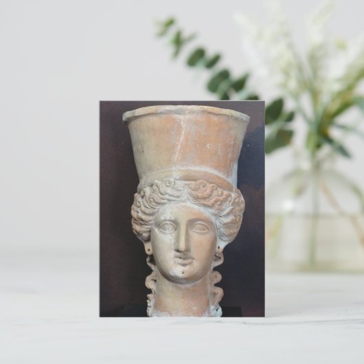 Weihrauchbrenner des Kopfes eines Weibchens Postkarte (Stehend Vorderseite)