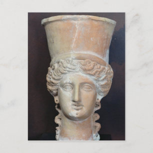 Weihrauchbrenner des Kopfes eines Weibchens Postkarte