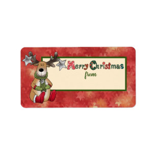 Weihsstickbild Adressaufkleber