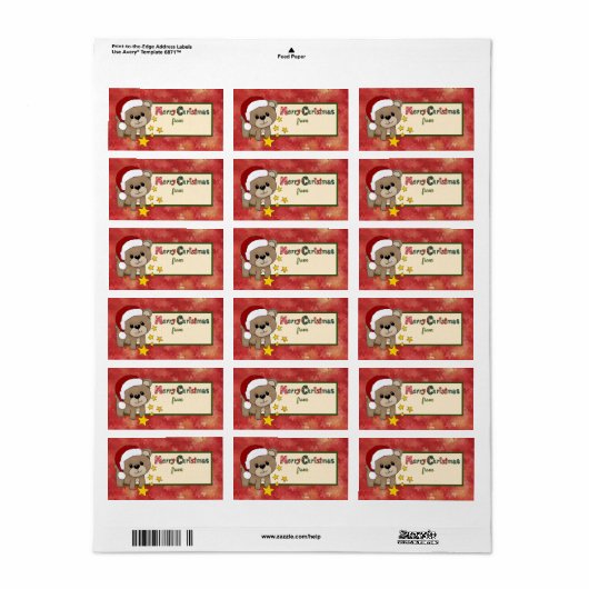 Weihsstickbild Adressaufkleber (Vorne)