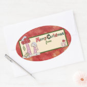 Weihsstickbild Ovaler Aufkleber (Umschlag)