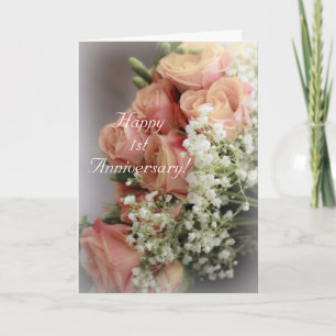 Weil.... 1. Jubiläums-Blumendesign Karte