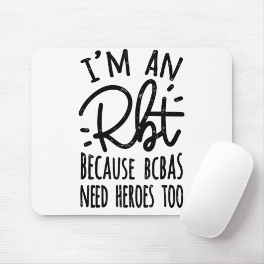 Weil BCBAs auch Helden brauchen Mousepad (Mit Mouse)