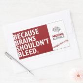 Weil das Gehirn nicht bluten sollte Rechteckiger Aufkleber (Umschlag)