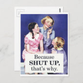 Weil, das ist der Grund Postkarte (Vorne/Hinten)