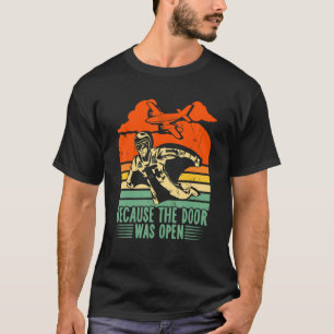Weil die Tür offen war  Vintage Wingsuit-Fliegen T-Shirt