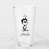 Weil du dumm bist – Ironisches Statement-Motiv Glas (Vorderseite)