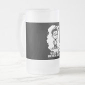 Weil du dumm bist – Ironisches Statement-Motiv Mattglas Bierglas (Vorderseite Links)