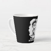 Weil du dumm bist – Ironisches Statement-Motiv Milchtasse (Linke Ecke)