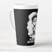 Weil du dumm bist – Ironisches Statement-Motiv Milchtasse (Linke Ecke)