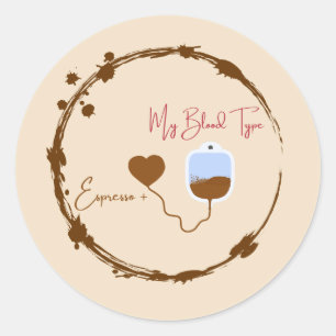 Weil du zu 90 % Espresso bist und das jeder weiß. Runder Aufkleber