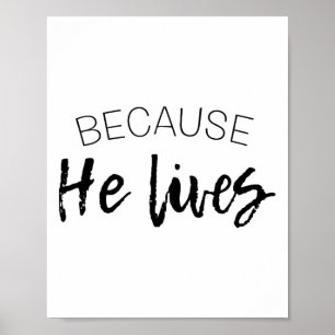 Weil Er Lebt Ostern Shirt Jesus Ist Am Leben Poster
