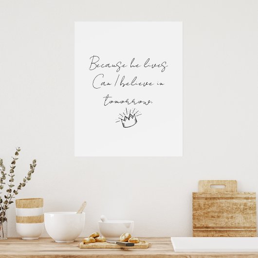 Weil er lebt poster (Küche)