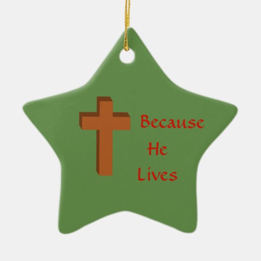 Weil er Weihnachtsverzierung lebt Keramik Ornament (Vorne)