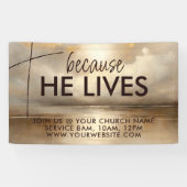 Weil er zu Ostern Christliche benutzerdefinierte W Banner (Horizontal)