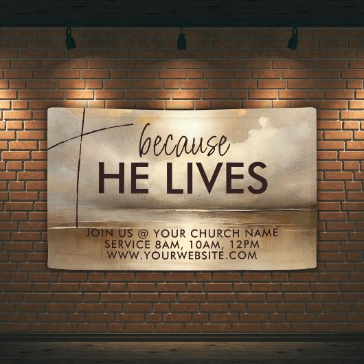 Weil er zu Ostern Christliche benutzerdefinierte W Banner