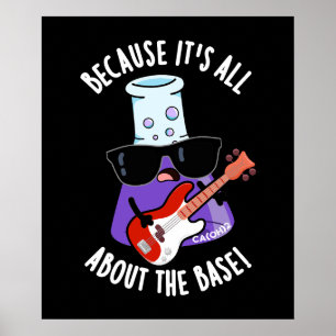 Weil es alles um die Basis-Pun Dunkel BG Poster