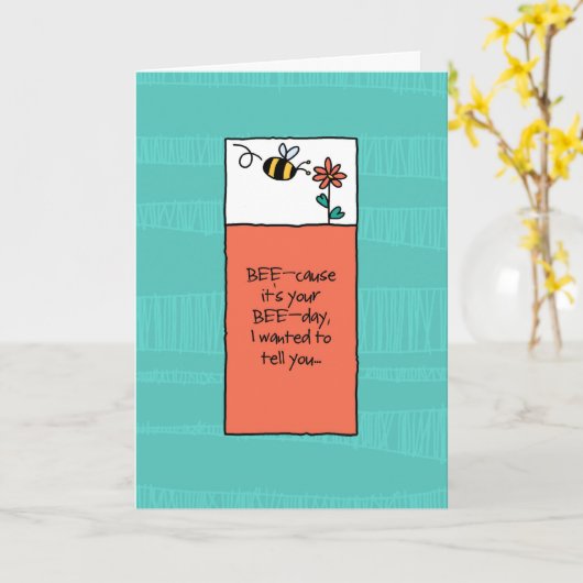 Weil es dein Geburtstag ist Karte (Gelbe Blume)