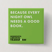 Weil Eulen-grüner Knopf Button (Vorderseite)