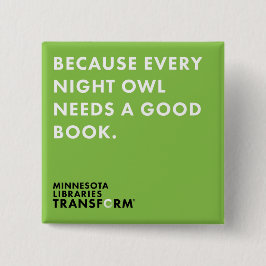 Weil Eulen-grüner Knopf Button