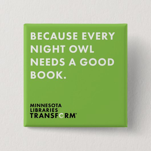 Weil Eulen-grüner Knopf Button (Vorderseite)