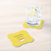 Weil glückliche Lieben Teeslogan, japanische Tasse Untersetzer (Vor Ort)