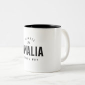 Weil ich Amalia bin, deshalb ist Personalisierter Zweifarbige Tasse (VorderseiteRechts)