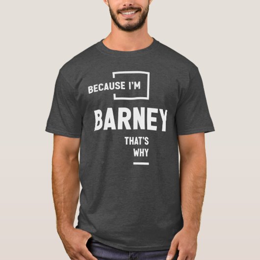 Weil ich Barney bin, ist es der Grund, Barney zu b T-Shirt (Vorderseite)