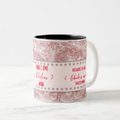 Weil ich das bin, warum ich Text-Rose mit rosa Met Zweifarbige Tasse (VorderseiteRechts)