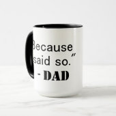 Weil ich das gesagt habe - Tasse (Vorderseite Links)