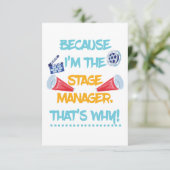 Weil ich das Geschenk des Theaterleiters für die B Karte (Stehend Vorderseite)