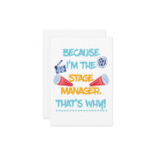 Weil ich das Geschenk des Theaterleiters für die B Karte (Vorderseite/Rückseite Beispiel)