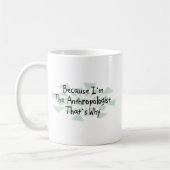 Weil ich der Anthropologe bin Kaffeetasse (Links)