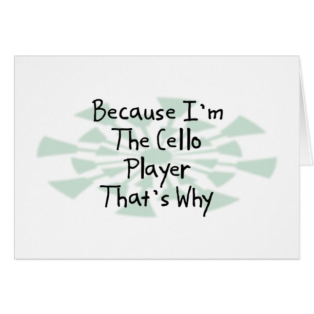 Weil ich der Cello-Spieler bin (Vorderseite (Horizontal))