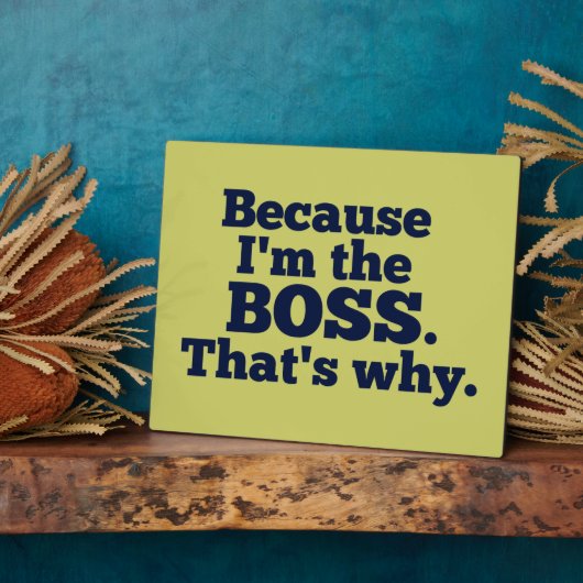 Weil ich der Chef bin, deshalb. Fotoplatte (Seite)