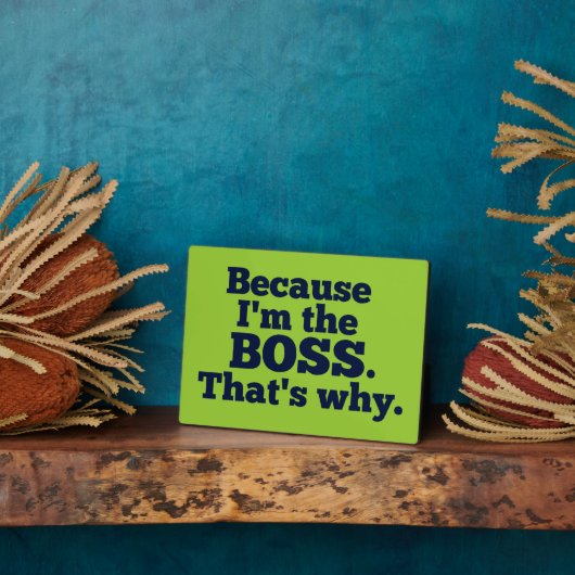 Weil ich der Chef bin, deshalb. Fotoplatte (Seite)