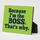 Weil ich der Chef bin, deshalb. Fotoplatte (Seite)