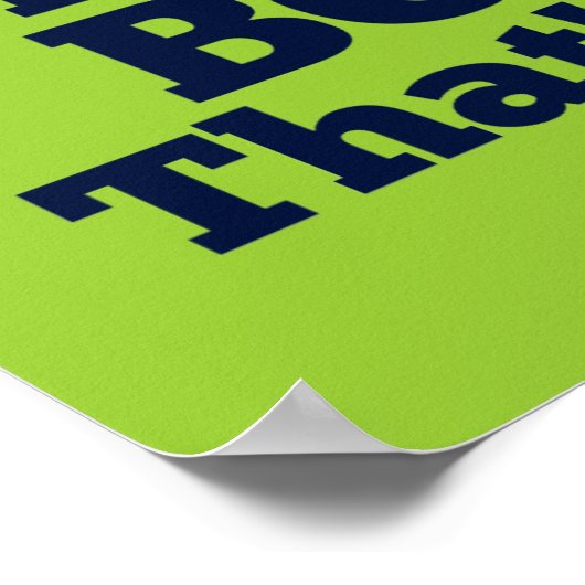 Weil ich der Chef bin, deshalb. Poster (Ecke)