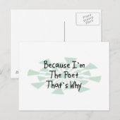 Weil ich der Dichter bin Postkarte (Vorne/Hinten)