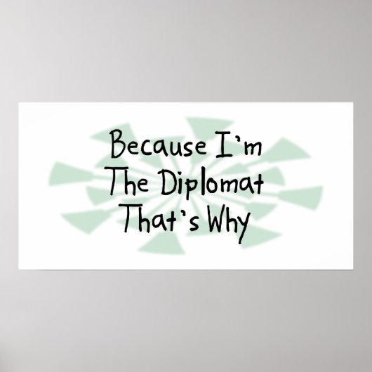Weil ich der Diplomat bin Poster (Vorne)