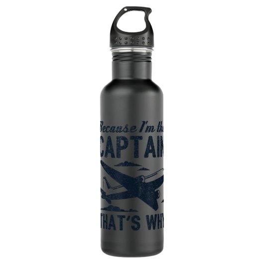 Weil ich der Kapitän bin, das ist der Grund - Funn Edelstahlflasche (Vorderseite)
