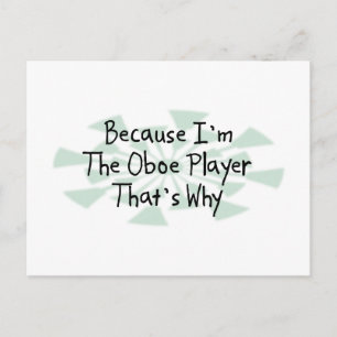 Weil ich der Oboe Player bin Postkarte