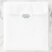 Weil ich der Sonographe bin Runder Aufkleber (Tasche)