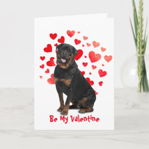 Weil ich dich so sehr liebe Rottweiler Hund Valent Feiertagskarte