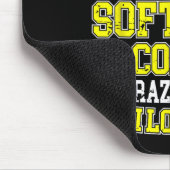 Weil ich ein Softll Coach Softll Coaching bin Mousepad (Ecke)